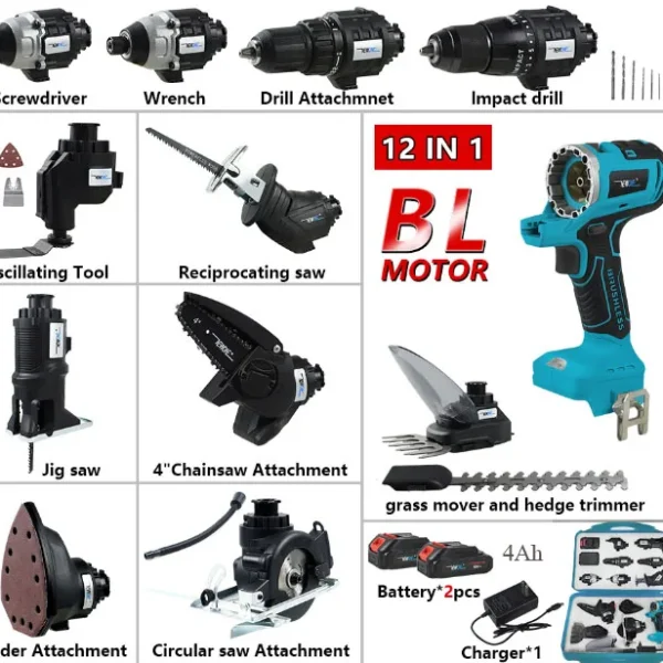 18V Brushless 12-in-1 Multi tool combo